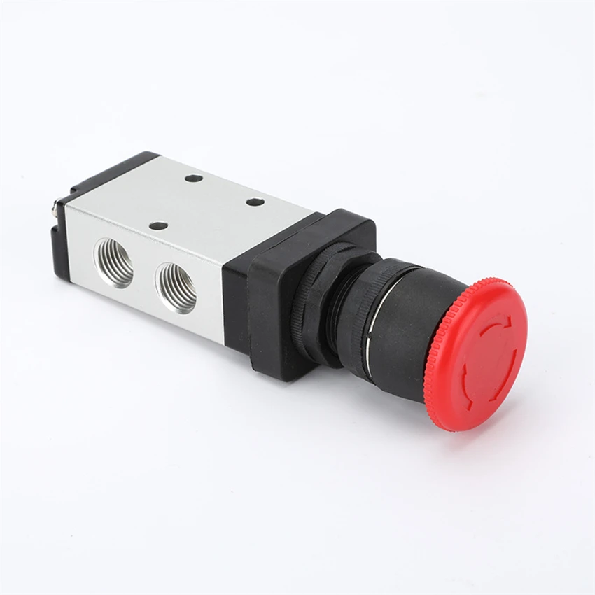 M5PL210-08 Pneumatic Mechanical Valve Two-position Five-way Emergency Stop Self-locking Stop Rotating Button Mechanical Valve