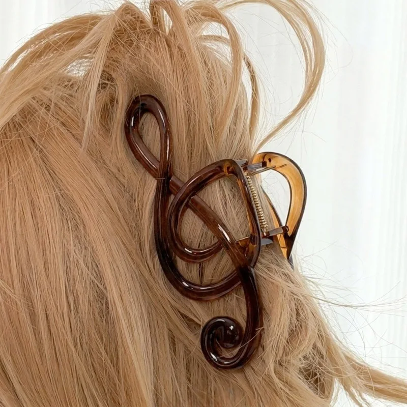 

Retro Hair Claw Clip Vintage Musical Note Large Hair Claws for Women Thick Ins Style Hairpin Hair Accessories Hairstyling Tools