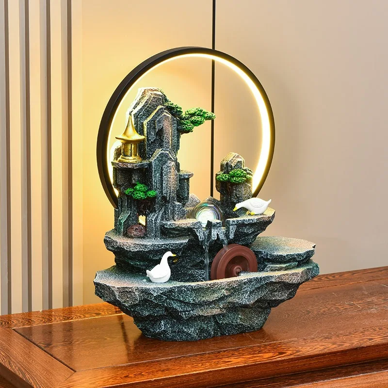 Micro landscape desktop running water decoration ornament living room study office humidifier circulating
