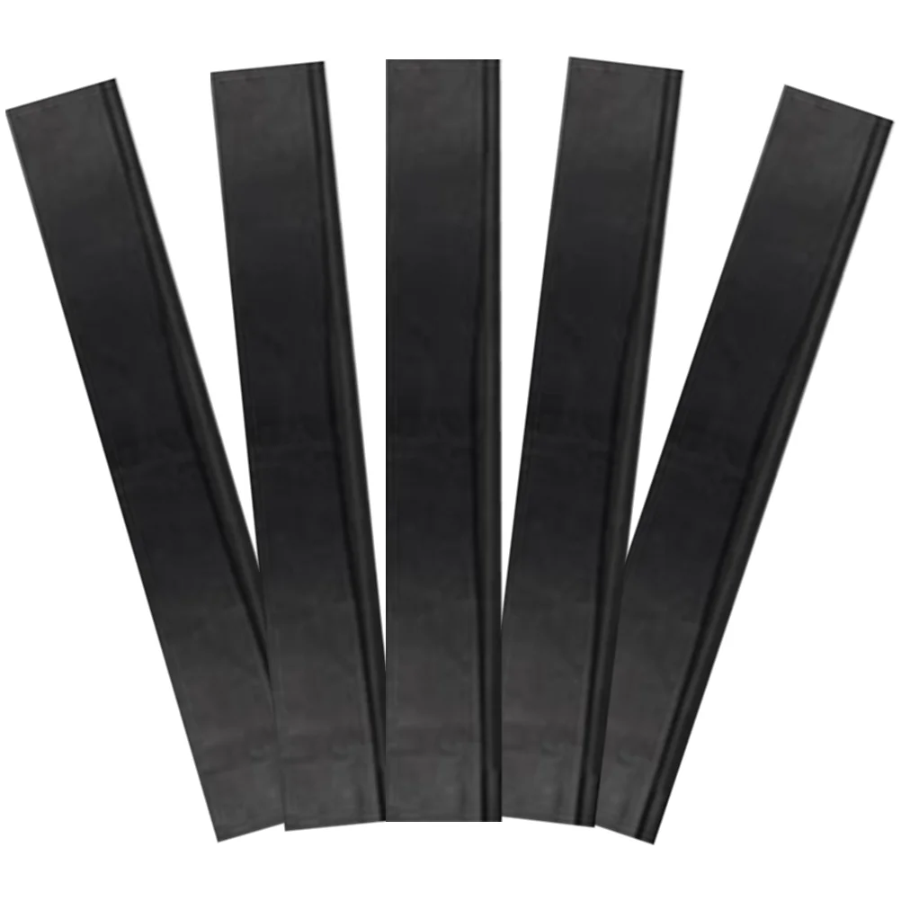 

5 Pcs Stainless Steel Glass Scraper Rubber Strip Replacement Squeegee Rubbers for Window Cleaning Flexible Refill