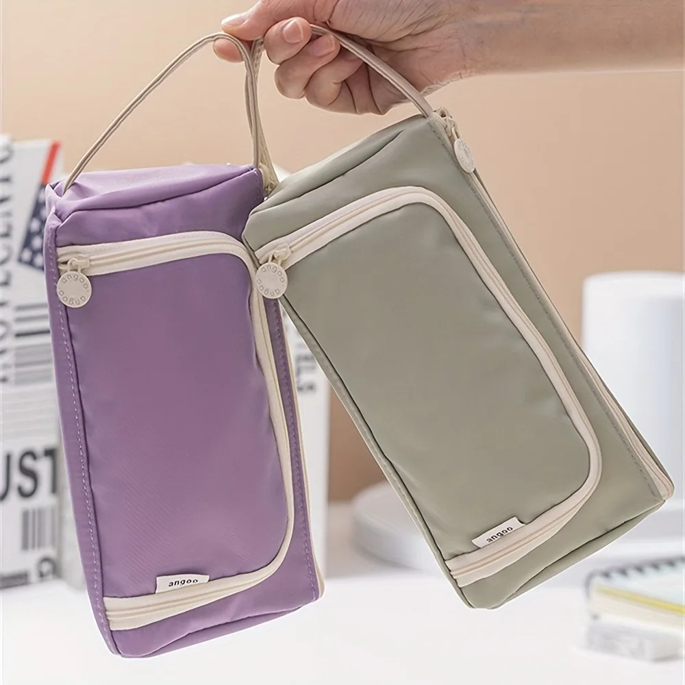 Large-capacity pen bag, Korean version multi-functional learning/office/cosmetic supplies, back-to-school season gift