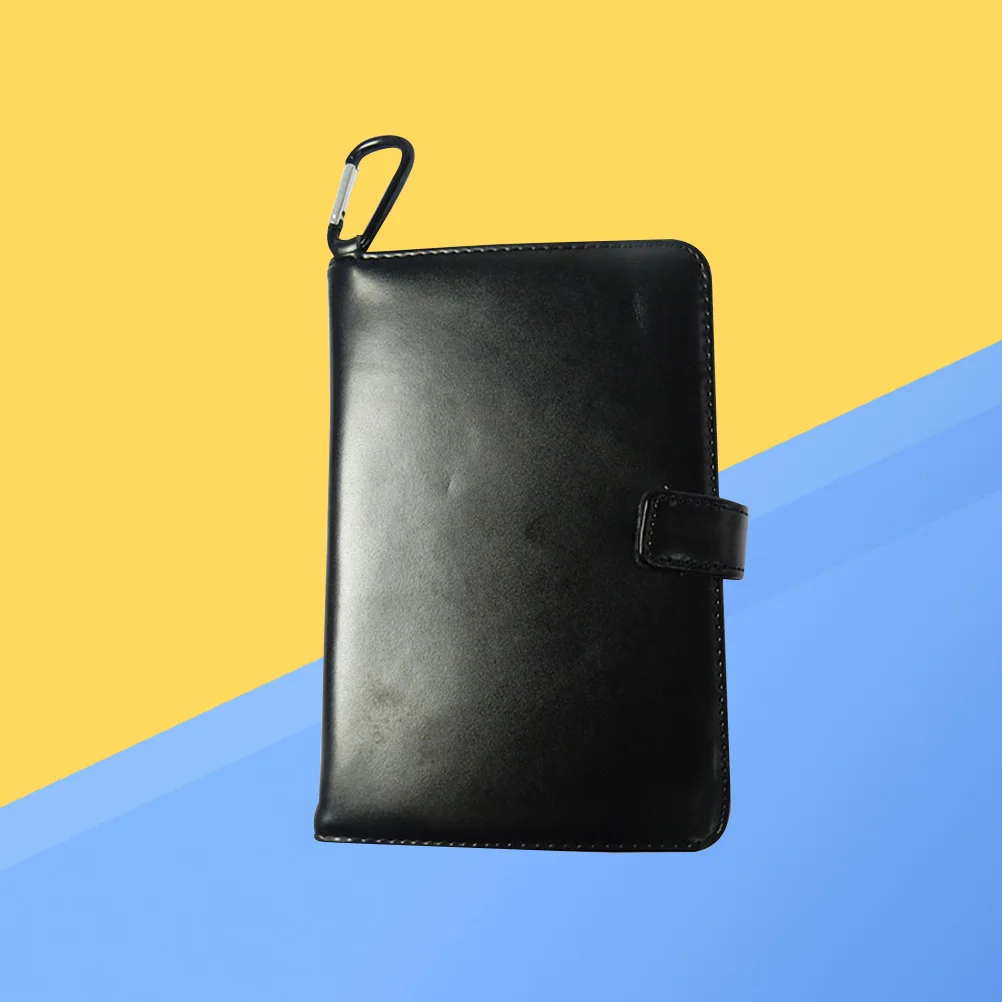 Golf Score Book Schwarz Scorecard Halter Werkzeugtasche Echter Organizer mit Divot Tool Ball Marker Tees Bleistift Scorecard