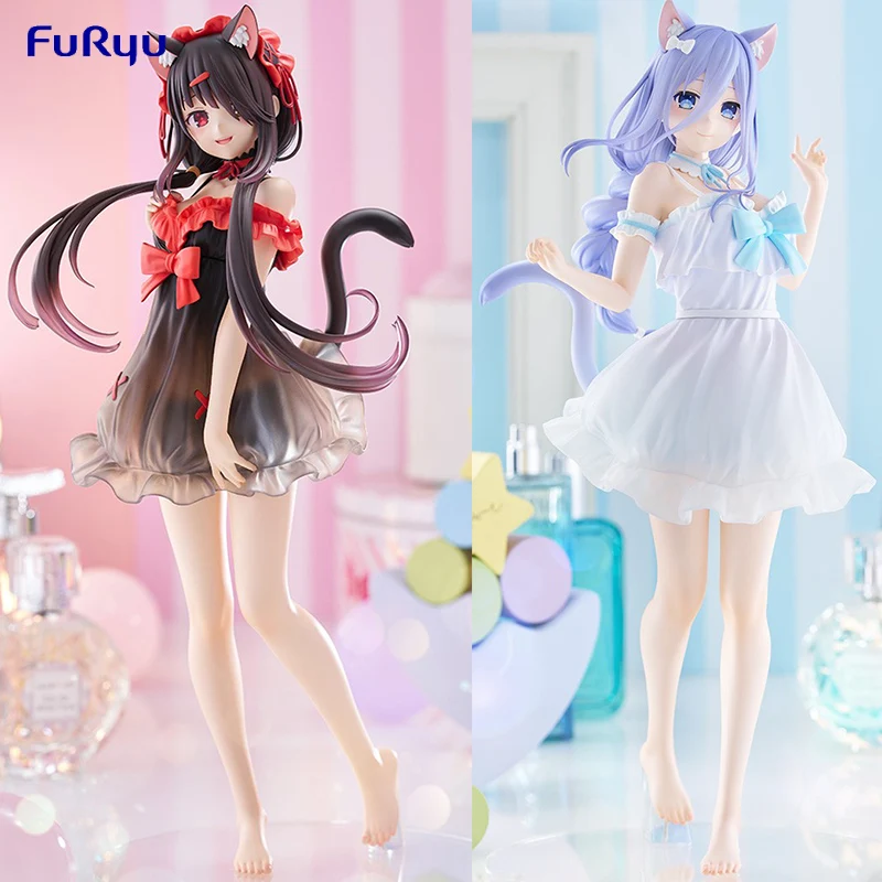 

FuRyu TENITOL TALL DATE ALIVE IV Tokisaki Kurumi Takamiya Mio ~Cat Ear Dress Ver.~ PVC 30CM Anime Action Figures Model Toy