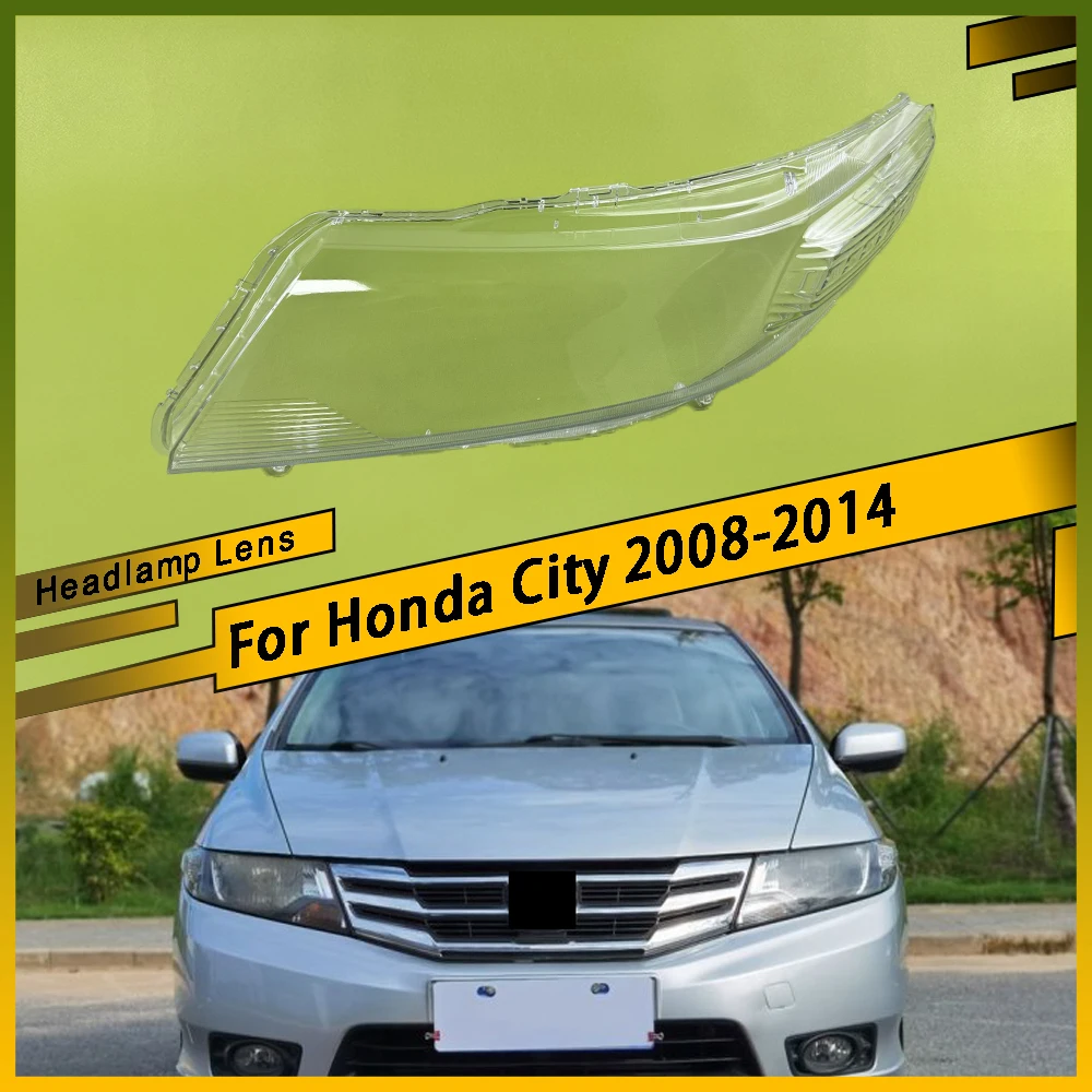 

Для Honda City 2008-2014 Автомобильный прозрачный абажур, крышка лампы, очки, абажур, крышка фары, детали линз