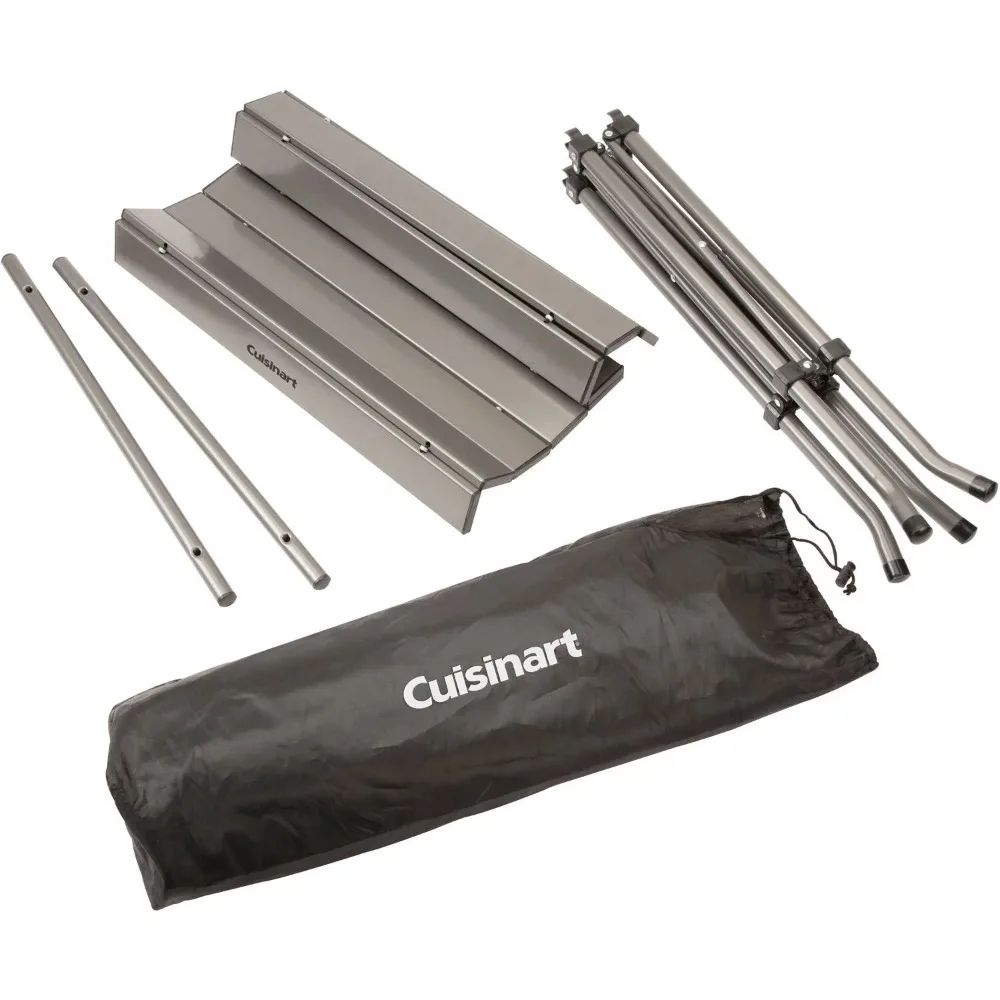 Cuisinart meja lipat aluminium, baru 2024