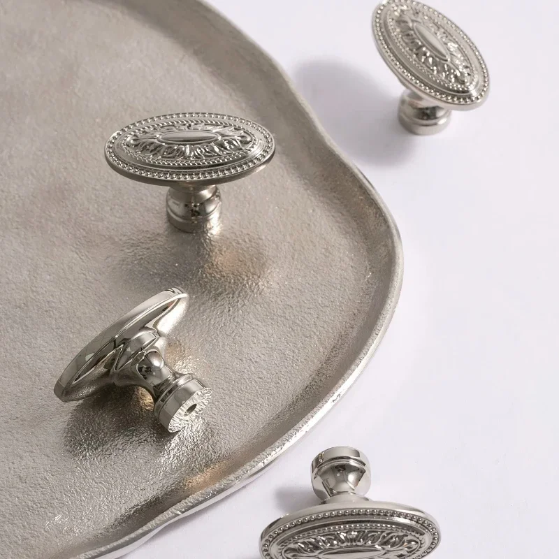 

Hardware Furniture Door Knobs and Handles Vintage Carving Wardrobe Knob Cabinet Kitchen Cupboard Drawer Pulls Decorative Knob