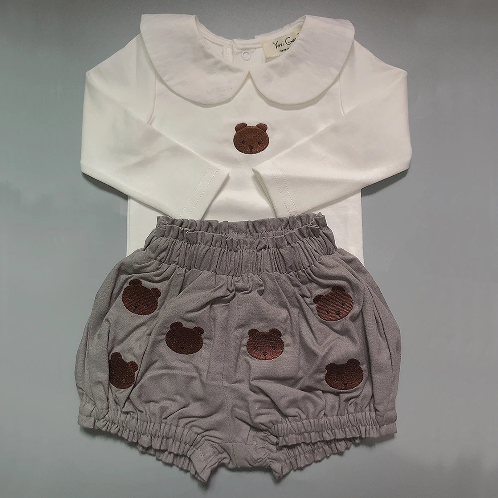 summer-baby-set-long-sleeved-romper-top-shorts-pure-handmade-embroidered-cartoon-animals-high-quality-fabric-physical-texture