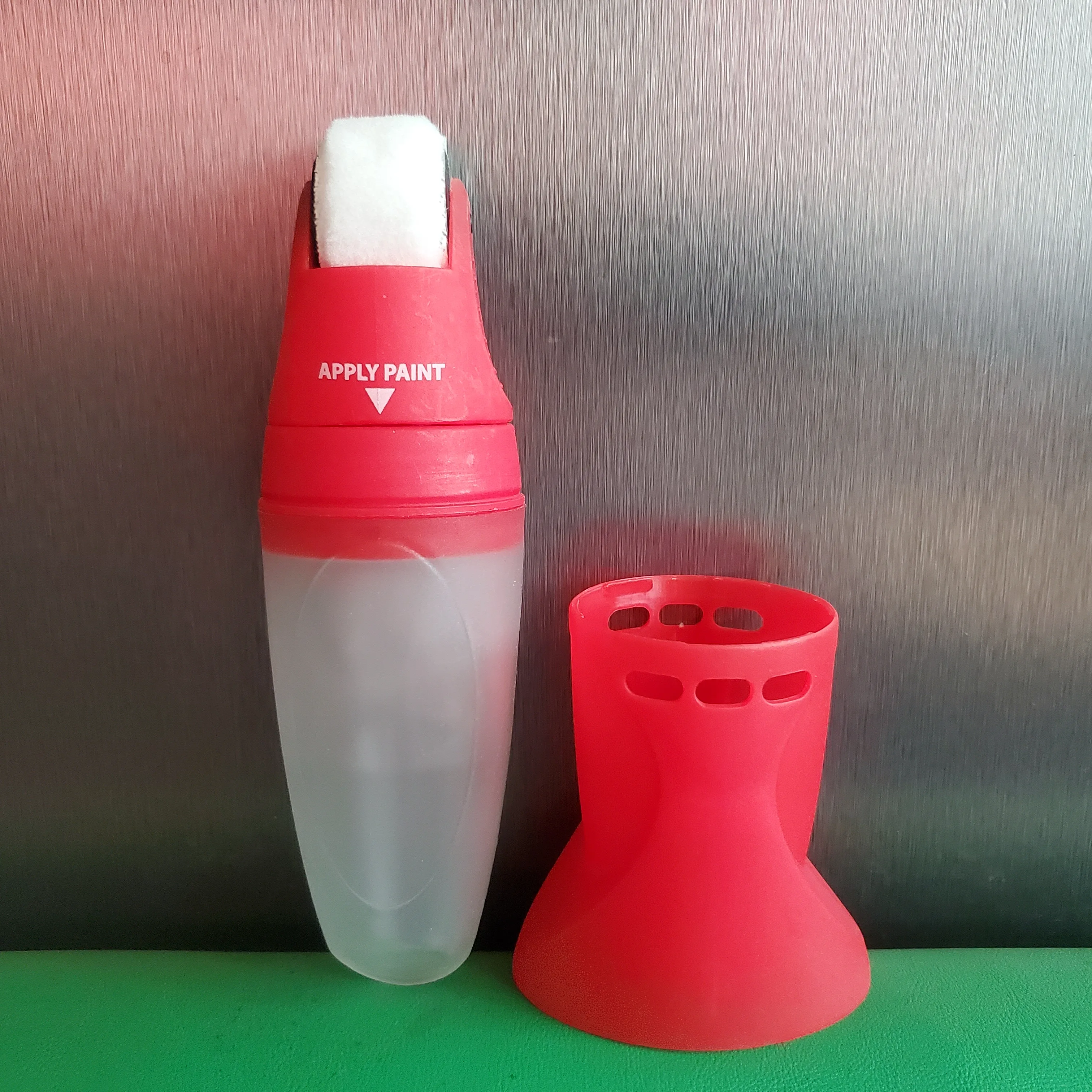 Mini Wall Repair Tool with 1-Inch Roller Brush Head/Soft Rubber Bottle Body, Quickly and Seamlessly Repairs Wall Defects