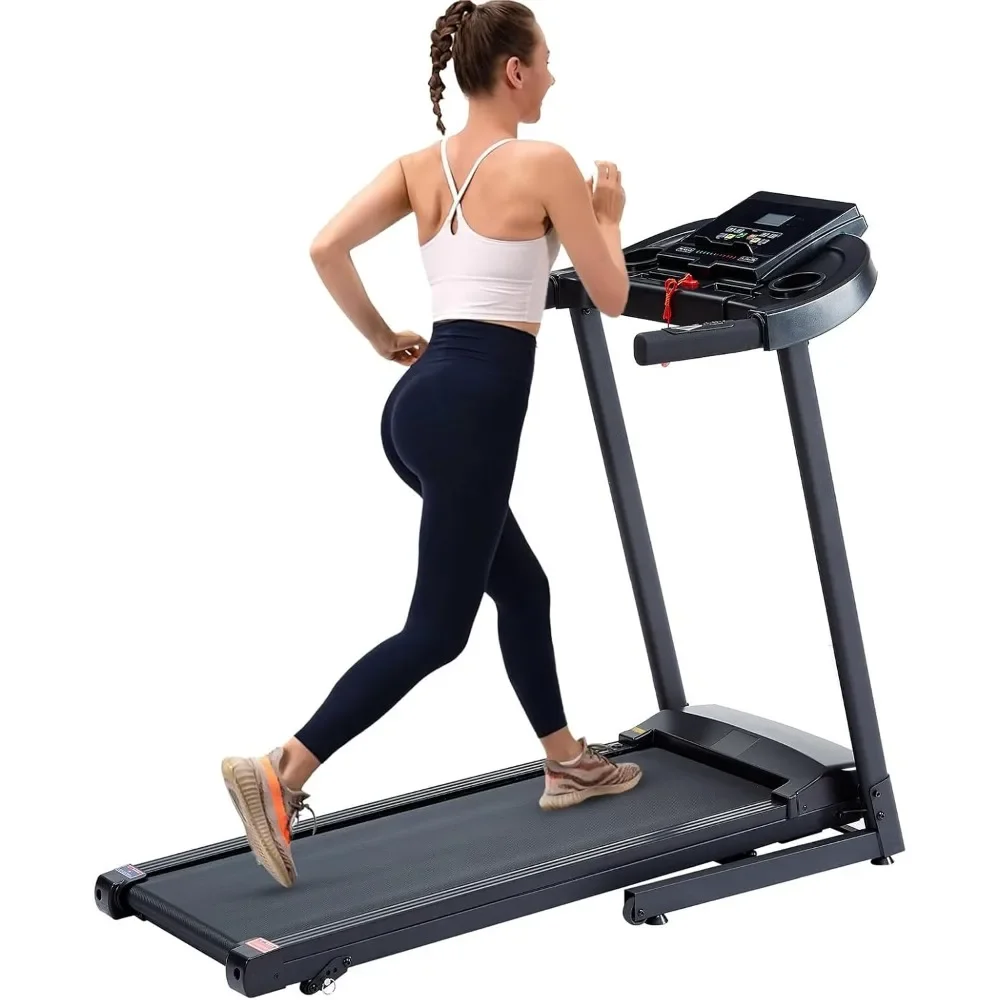 Foldable treadmill with 3-speed incline adjustment, 12 preset programs, 3 countdown modes and more, suitable for home and gym