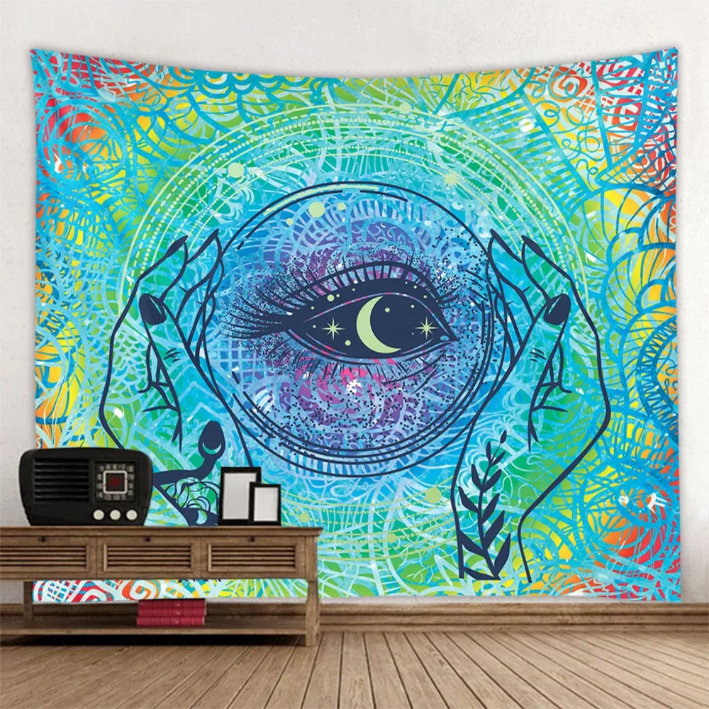 

Astrology divination printing tapestry, sun and moon, home decoration, living room bedroom, mandala aesthetic wall hanging cloth