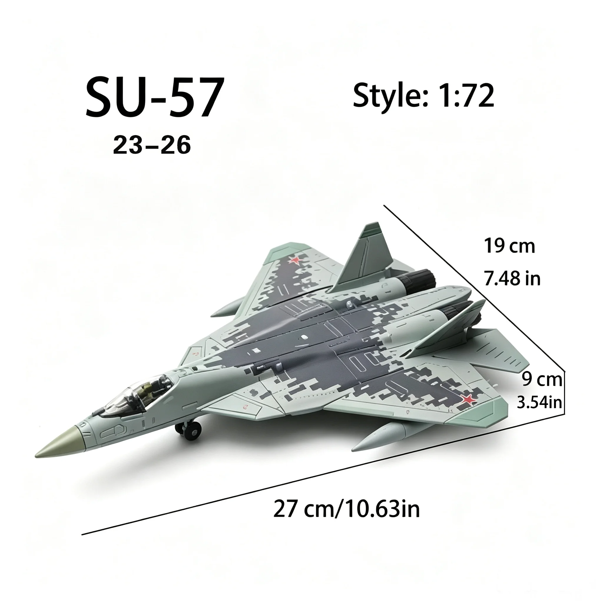 Digital Camo Fighter Plane Model 1:72 Scale Military Aircraft Toy with Black Base Desktop Decor Collectible Gift for Boys