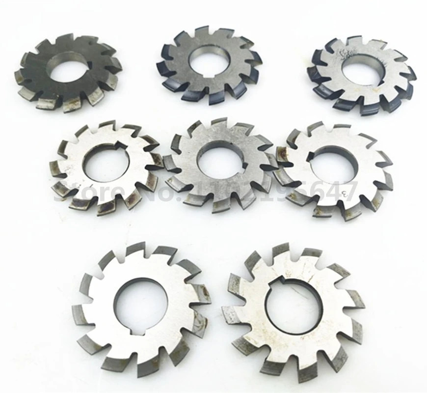 1Set/8Pcs DP Gear Milling Cutter Pressure Angle 14.5° No.1-8 DP5 DP6 DP7 DP8 DP10 DP12 DP14 DP16 DP18 DP20 DP22 DP24