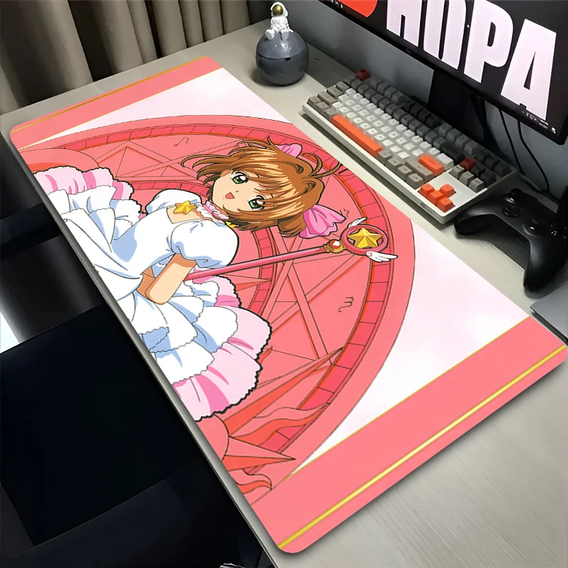 Mouse Pad Laptop Anime Extended Desktop Mat Computer Gamer HD Mousepad PC Gaming Accessories C-card Captor Sakura Keyboard Pad