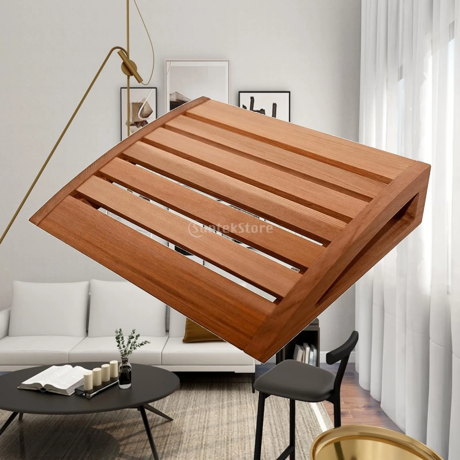 Sauna Headrest Pillow Long-Lasting Wooden Sauna Pillow Stable for Steam Chamber