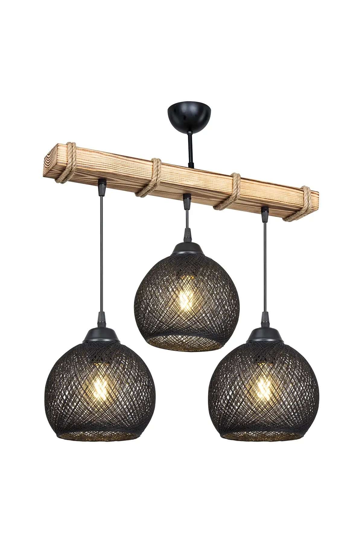 DOLBOVI Aspe 3-piece chandelier-black soft/living room-living room-dining room-dining room-kitchen-living room