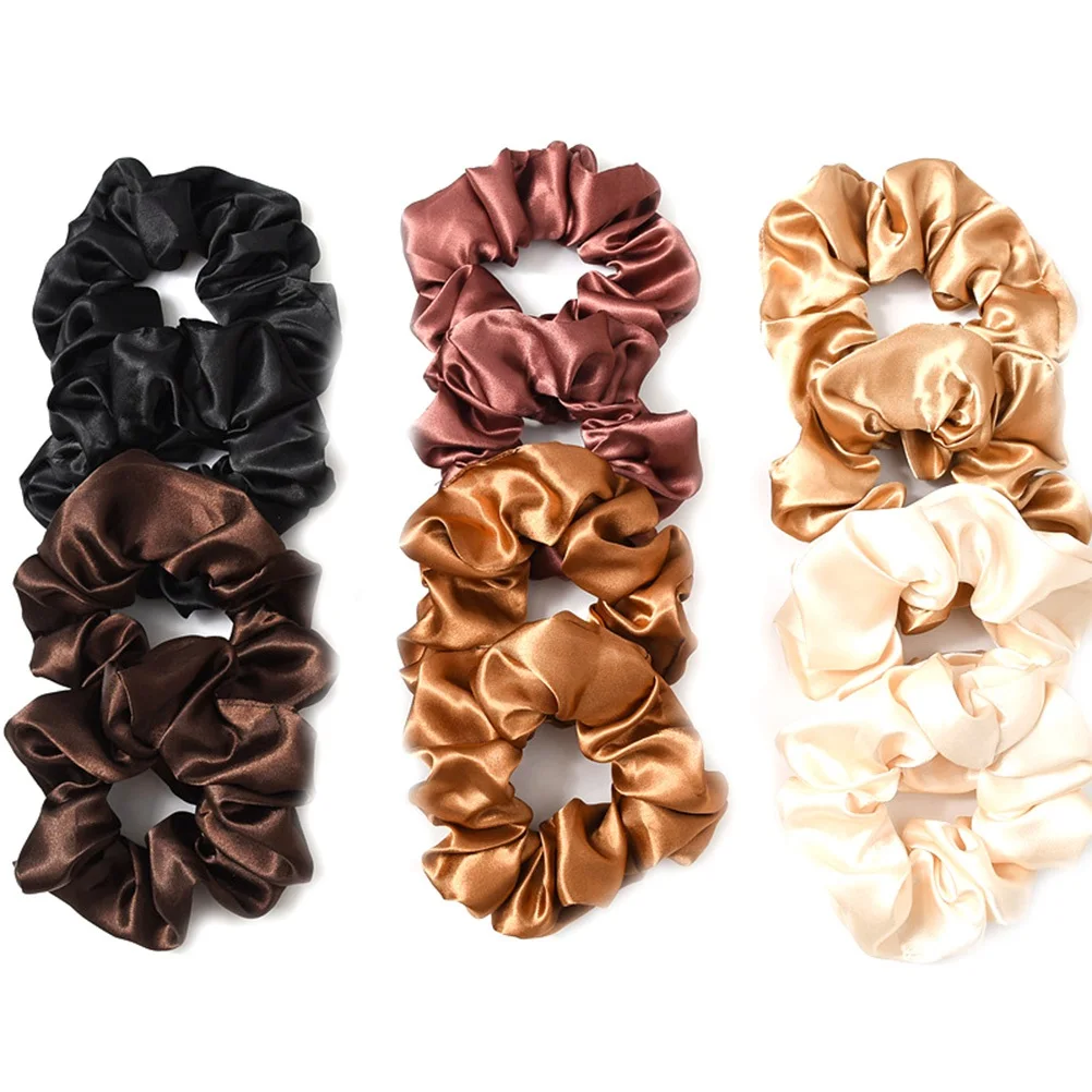 

12pcs Rope Set Elastic Solid Elastic Hair Tie Color Ties Women Girl Ponytail Holder Stretch Daily Gifts Styling Tools