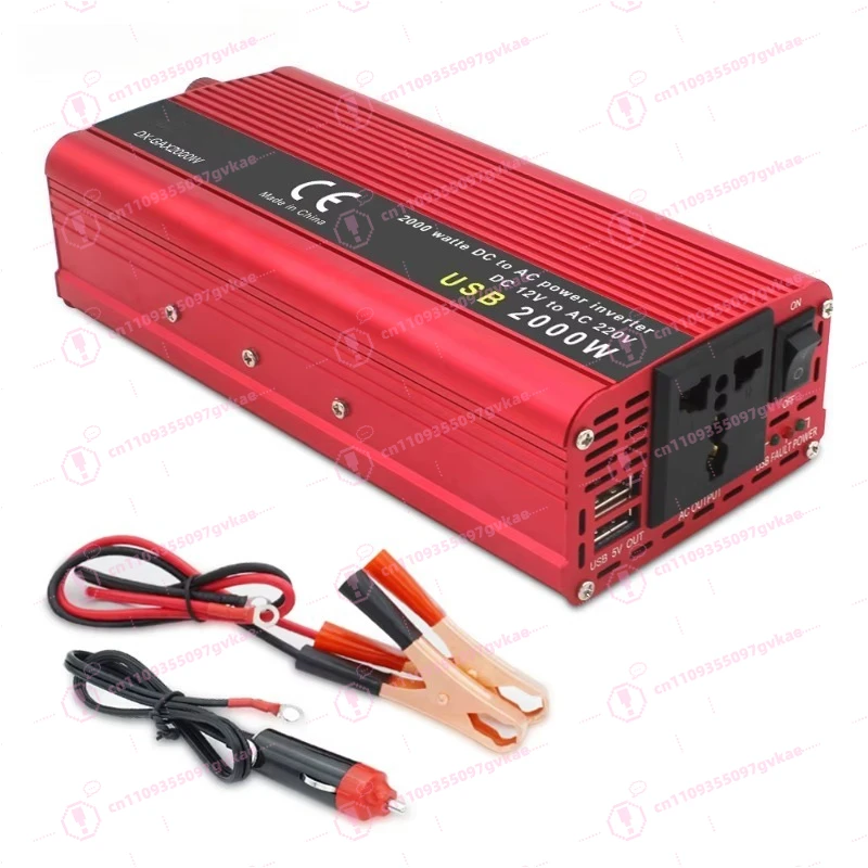 800W 2000W Modified Sine Wave Inverter DC 12v 24v AC 240V Automotive Power Inverter Converter with Voltage Digital Display