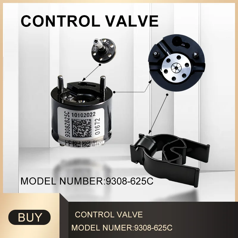 Válvula de riel común 9308-625C, válvula de control de inyección Common Rail, cuerpo de válvula de ranura única, núcleo de válvula sin ranura