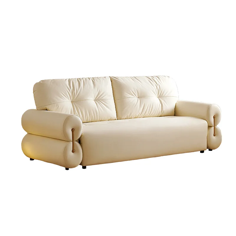

French cream wind folding sofa bed modern simple living room small apartment adjustable cloud sofa bed