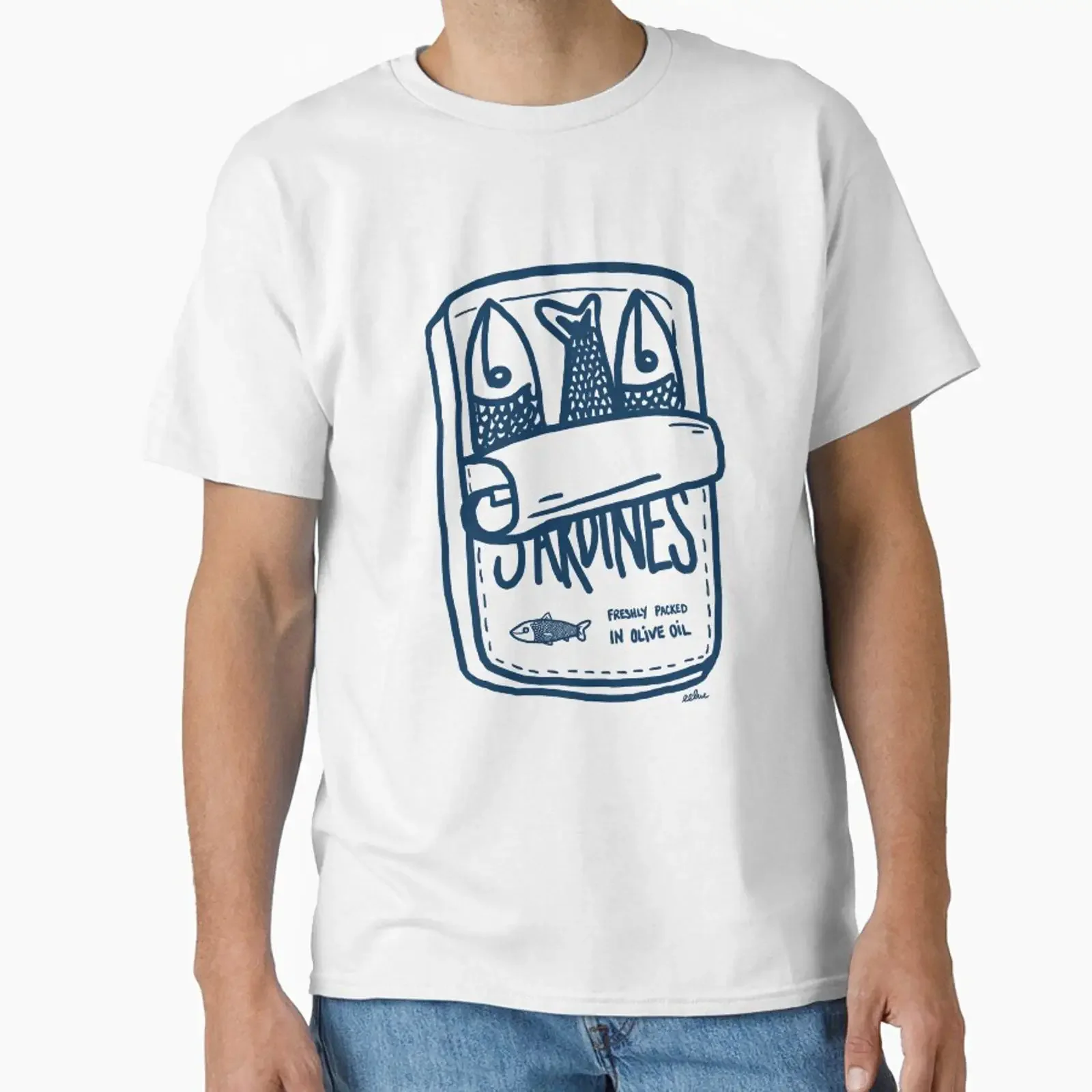 Tin o' Sardines designed and sold by Eeluc vintage Washed designer clothes Slightly Versatile fashion homme Comfortable