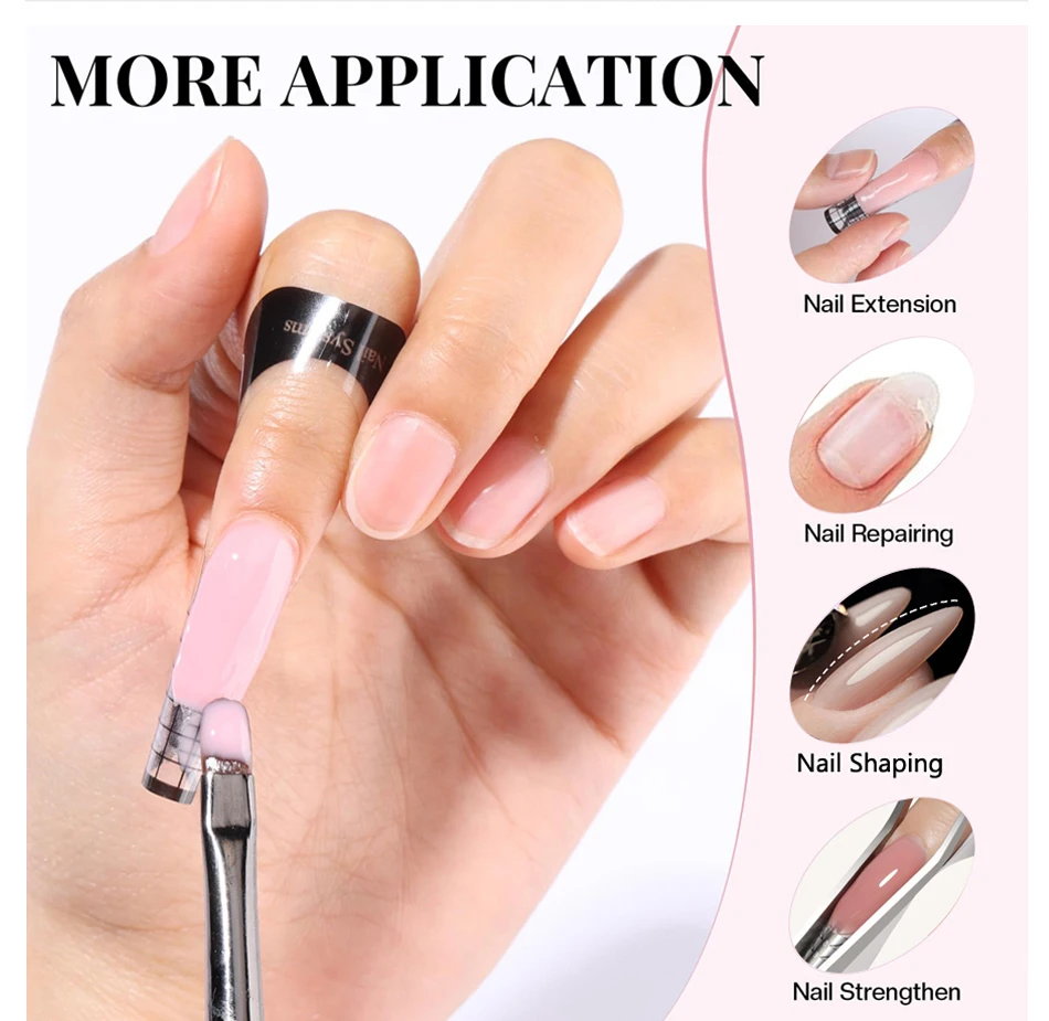30ML Hard Gel For Nail Extension Milky White Builder Constructor Gel Self Leveling Reinforcement Nail Gels Camouflage Manicure