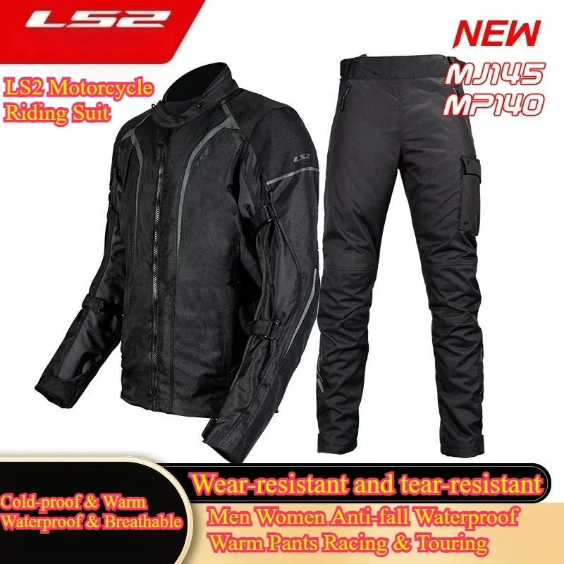 LS2 Motorcycle Jacket Men Women CE Class A Certified Waterproof Windproof Thermal Lined Biker Riding Gear