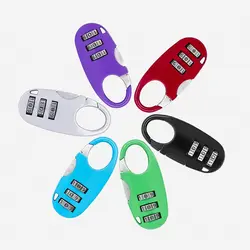 3 Digit Password Lock Travel Luggage Backpack Zipper Anti-theft Padlock Mini Portable Zinc Alloy Dormitory Cabinet Drawer Lock