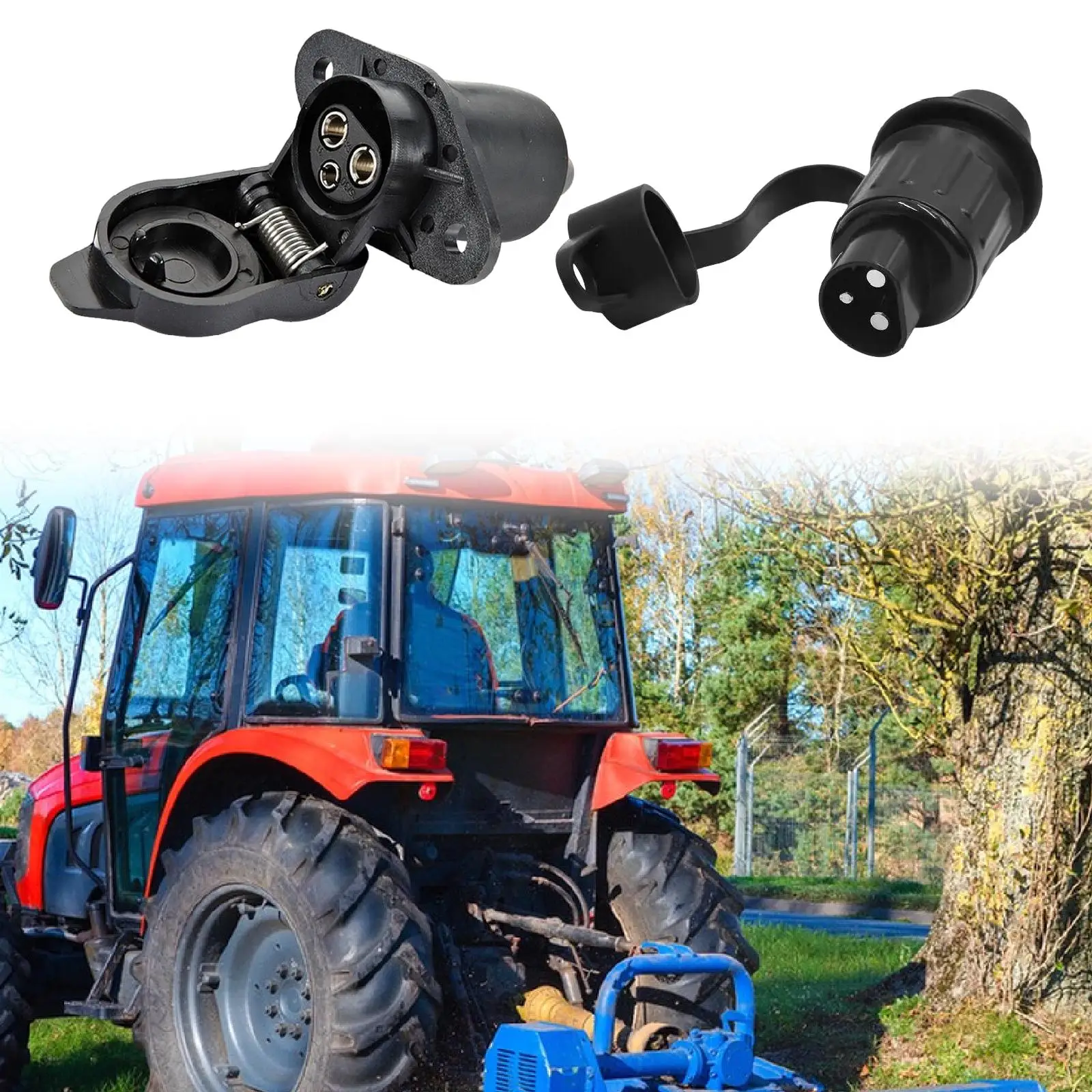 

Trailer Accessories 12V Easy to Install Agricultural Machinery Truck RV Durability Premium Professional Auto Waterproof 3 Pin