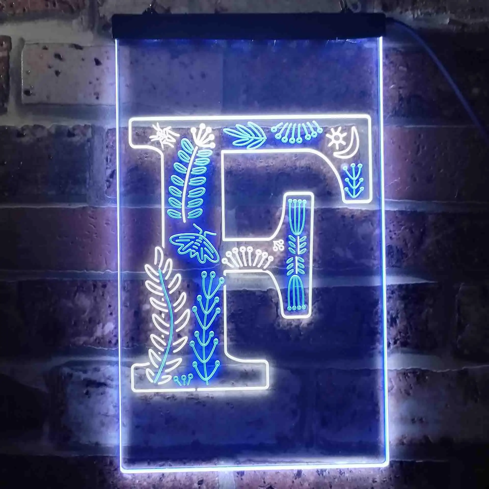 

Letter F Initial Monogram Family Name Dual Color Led Neon Sign st6-i3443