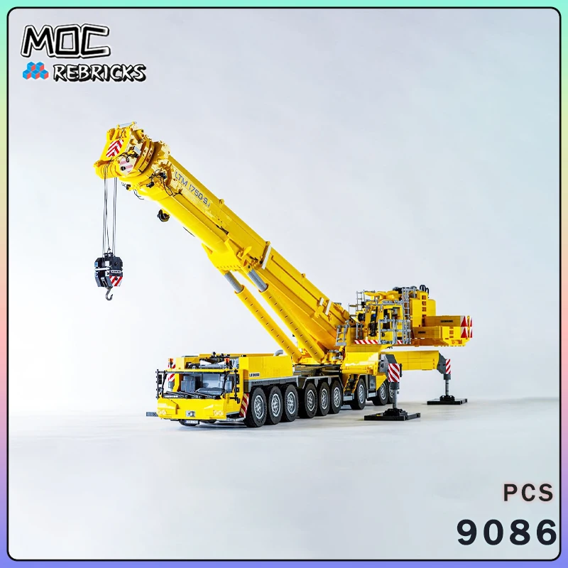 Stad Serie MOC Bricks 1750-9.1 Jib Kraan Bouwsteen Model Kits DIY Puzzel Assembleren Display Speelgoed Kerstcadeaus