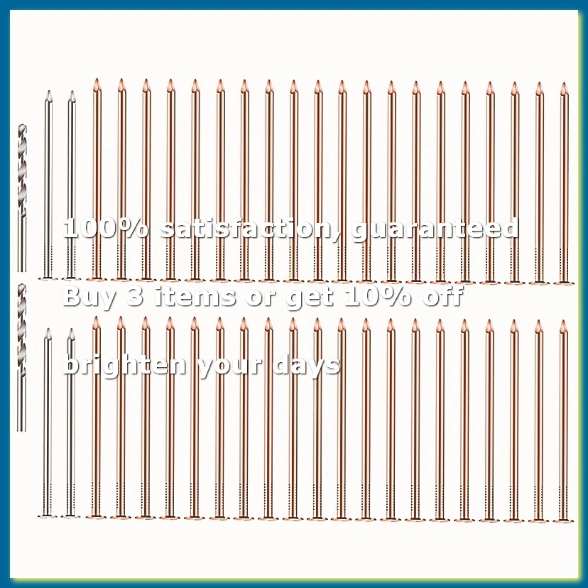 40 Pcs Copper Nails to Killing Trees,3.5 Inch Pure Copper Nails Bulk,Stump Removal Spikes Hardware Nails for Trees