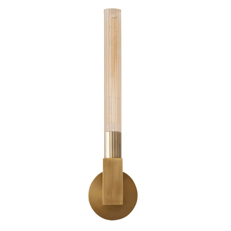 A95I-Loft البلد الأمريكي وحدة إضاءة LED جداريّة مصباح النحاس الزجاج غرفة نوم غرفة المعيشة مرآة حمام ضوء الفاخرة الرجعية الجدار مصباح #1