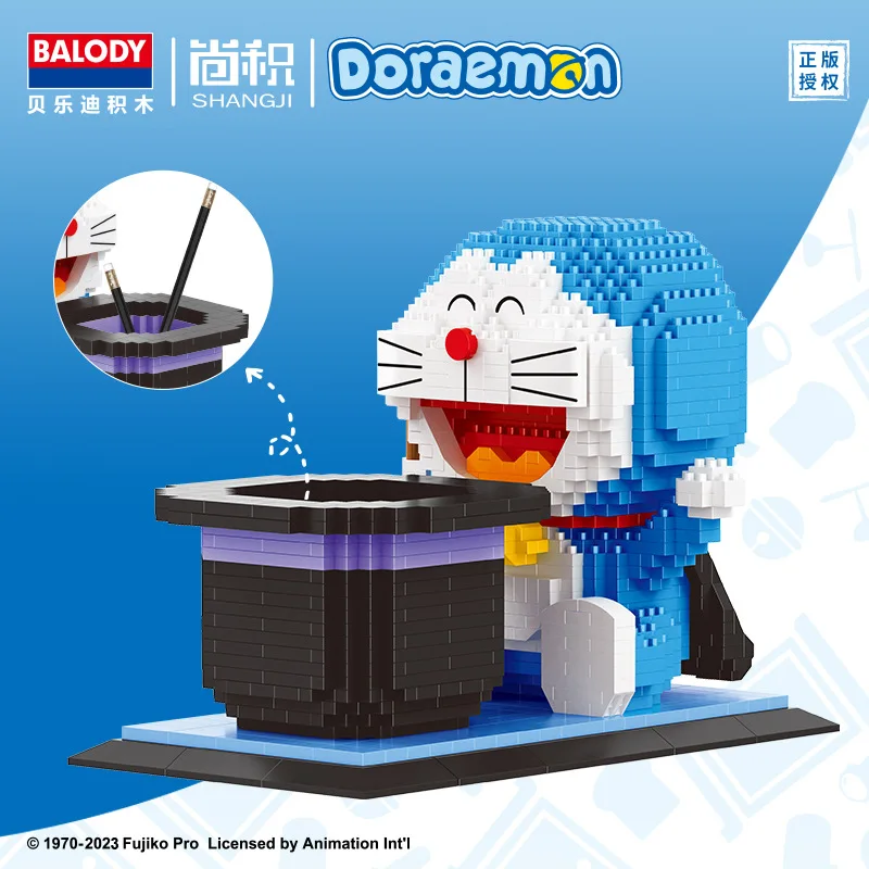 Balody Pen Container Micro Building Blocks Losto Garfield Assembled Model Doraemon Mini Brick Figure Toy For Kid Gift