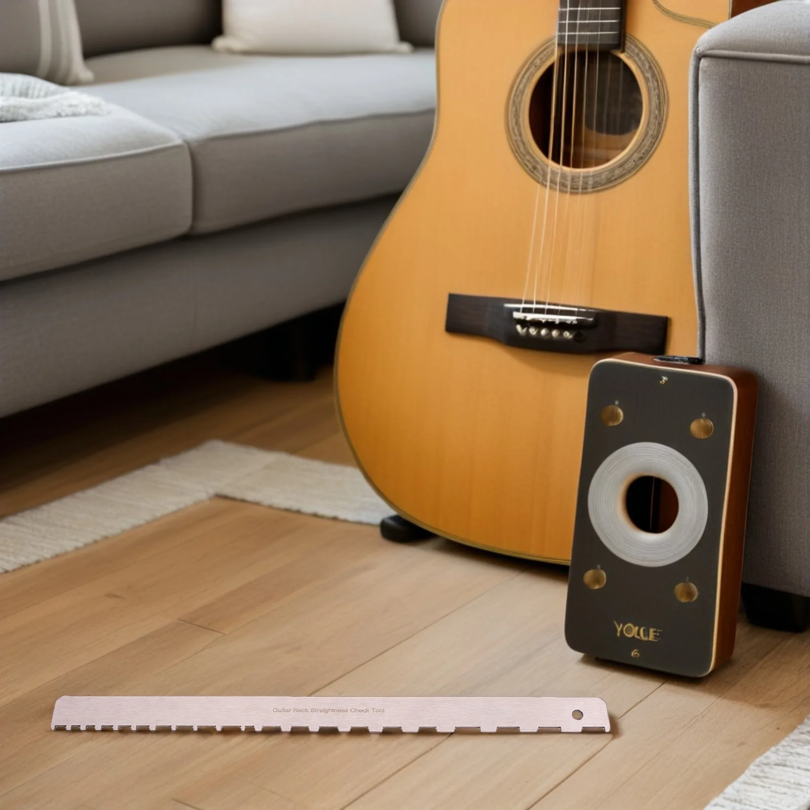 

2pcs Guitar Accessories Stainless Steel Notched Straight Edge For Fretboard Measurement Neck Relief Check Luthier Tool Guitar