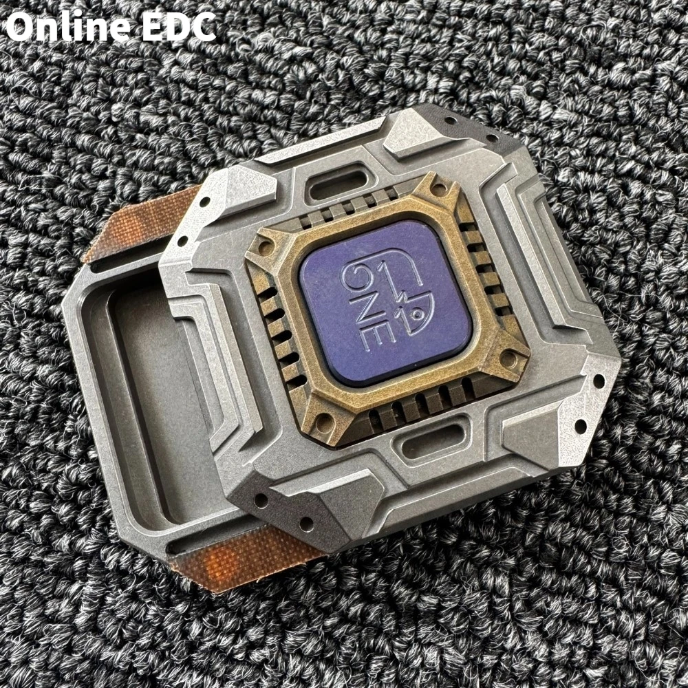中古チタン製食肉食動物 EDC 収納ボックス マグネット フィジェット スライダー 不安解消ガジェット オリジナルデザイン