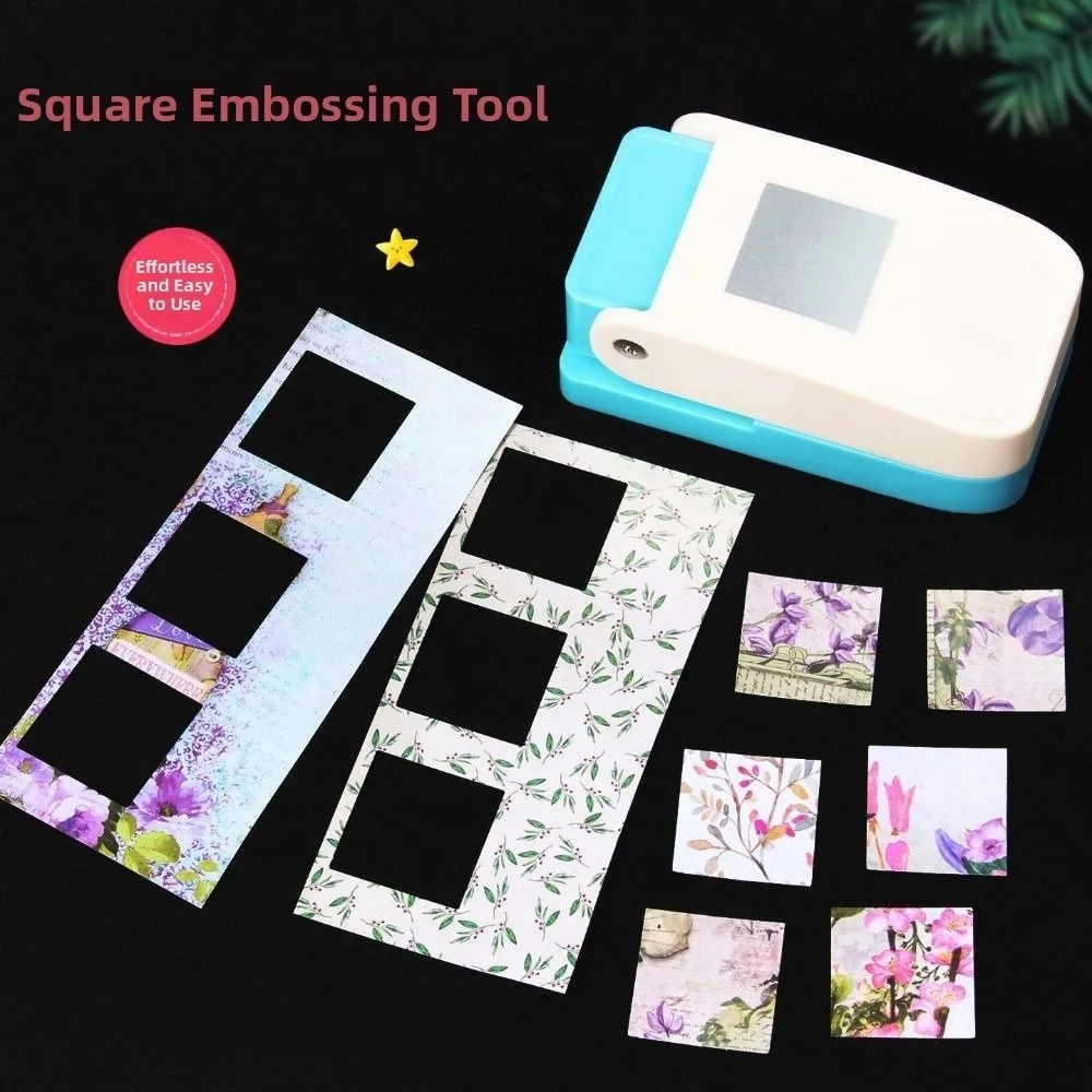 

Labor Saving Stamp Border Punch Large Size Creative Christmas Tree Hole Punch Handmade Cutting Craft Embossing Machine for Card