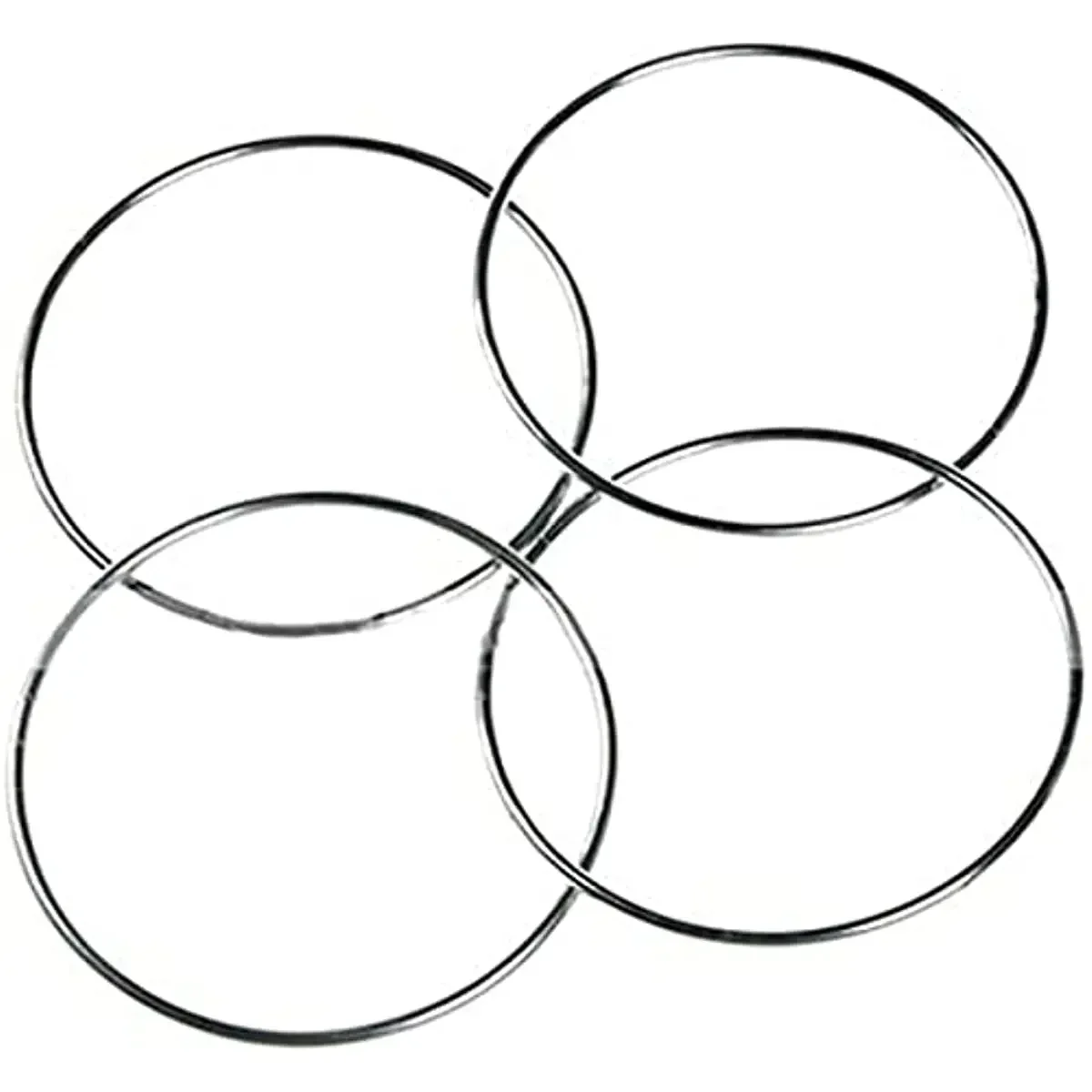 Chinese Linking Rings Set of 4 Metal Rings 30cm Magnetic Lock Stage Magic Tricks Magia Magie Magicians Prop Accessory Illusion