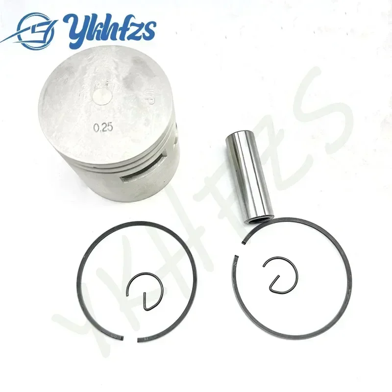 61N-11635 Piston Set (+0.25MM O/S) For Yamaha Outboard Motor 2 Stroke 25HP 30HP 61N-11635-00 Boat Engine Replacement Parts