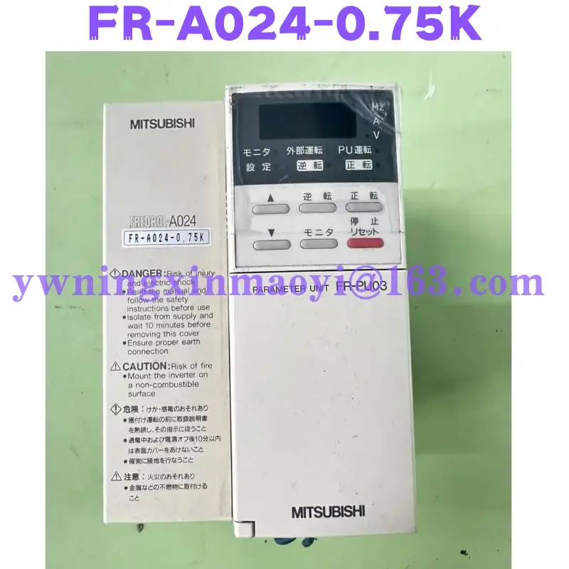 Used Frequency Converter FR-A024-0.75K Normal Function Tested OK