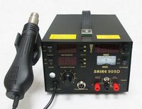 Soldering iron+Hot Air Gun+Power Supply 220V/110V SAIKE 909D Soldering/Hot air gun rework station 3 in 1
