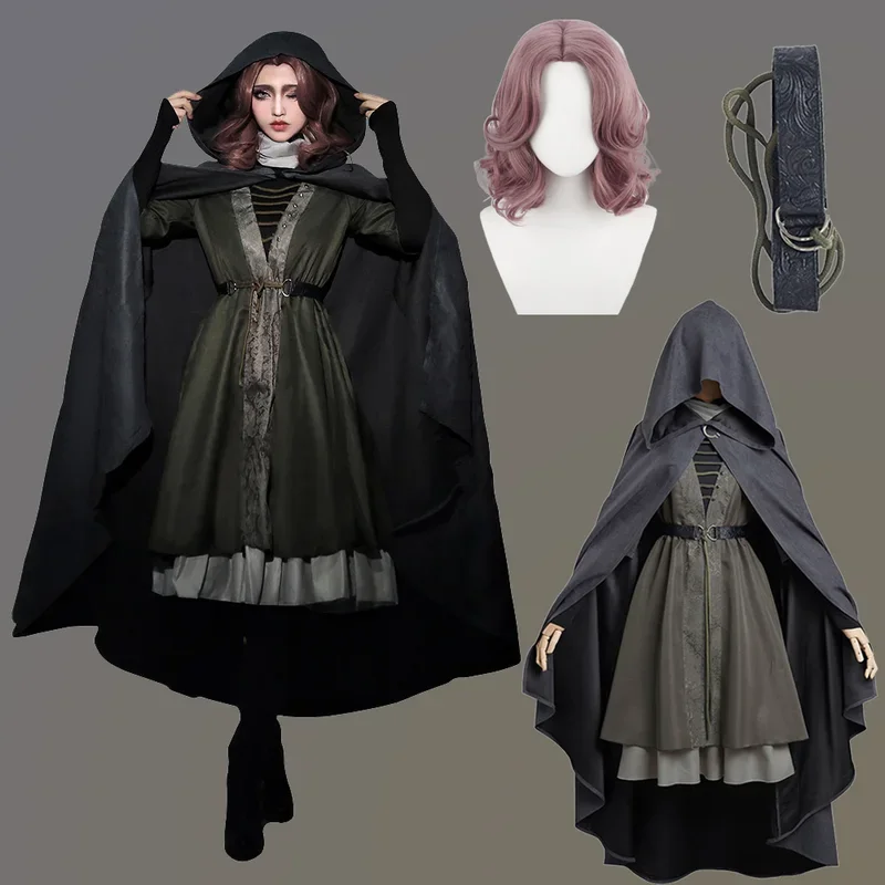 Melina Cosplay Role Play Cloak Dress Belt Suits Game ER Costume Adult Women Roleplay Outfits Fancy Dress Up Party Clothes