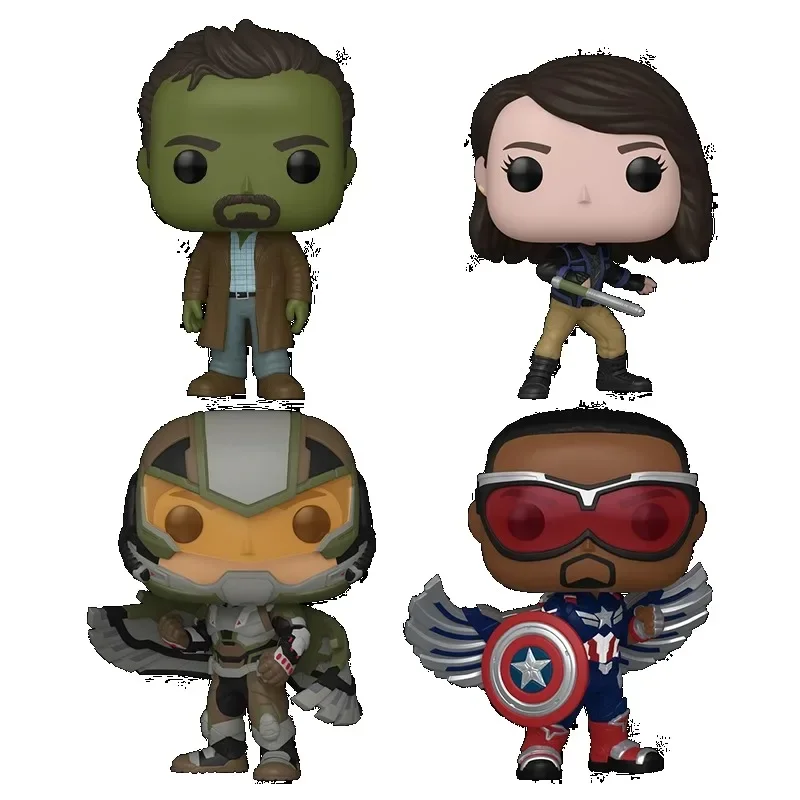 In Stock FUNKO POP Original Co Branded Marvel Captain America 4 Falcon Wilson Articulated Models for Collection Holiday Gifts - Image 3