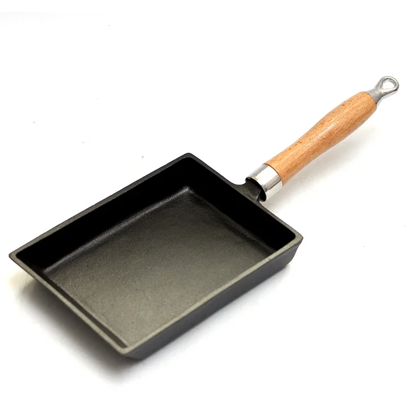 Cast Iron Pot Japanese Egg Rolls Non-stick Non-coating Square Fried Eggs Nonstick Frying Pancake Pan Thick Egg Burn