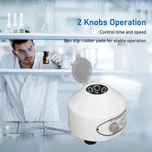 Imagen 2 del producto Centrifugadora de sobremesa de laboratorio 800-1 4000RPM, máquina centrífuga eléctrica de 1790xg con temporizador y Control de velocidad, tubos de 12ml x 6