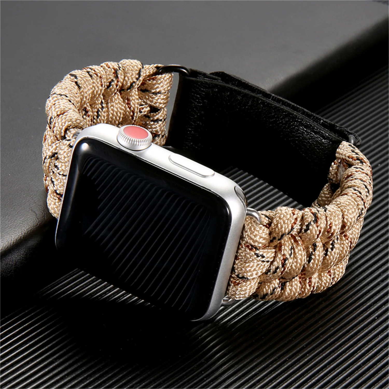 Rope Braided Strap For Apple Watch Ultra 49mm 45mm 41mm 44mm 40mm 42mm for iWatch 8 SE 6 5 3 7 Nylon Bracelet Adjustable Buckle