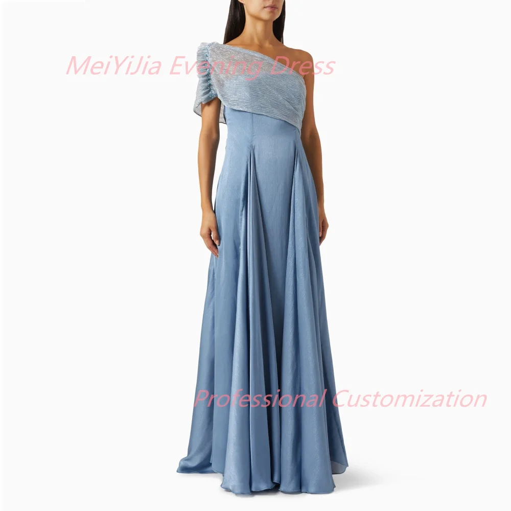 Meiyijia Evening Dresses Beading Floor-Length Crepe A-Line Sleeveless Backless Strapless Luxurious Sexy السعود For Woman 2024