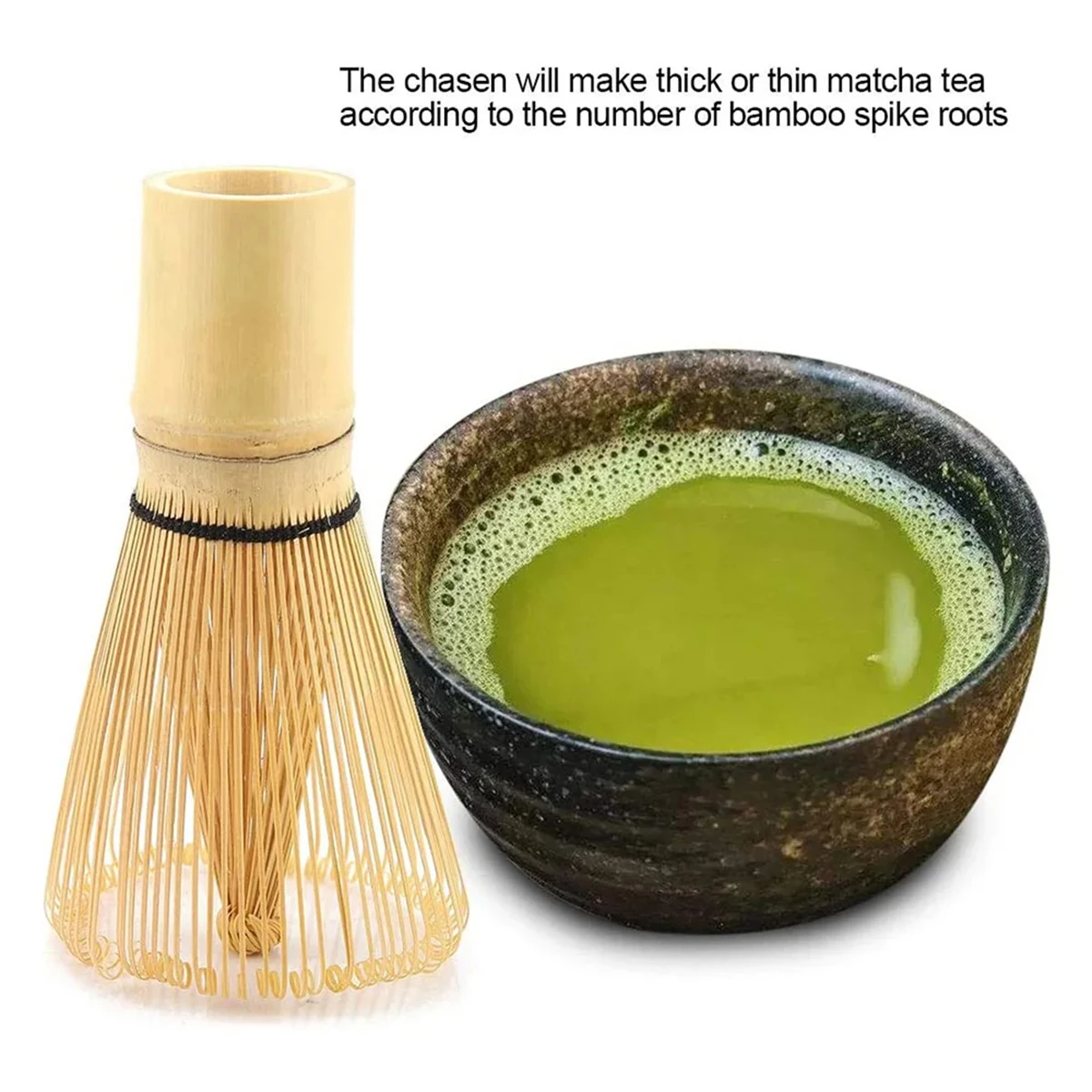 Acessórios de cozinha matcha chá verde em pó batedor teaware cerimônia japonesa bambu chasen ferramenta chá acessórios bambu