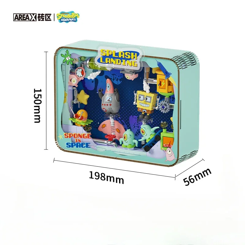 AREA-X SpongeBob SquarePants Theme Toy Assembly Gifts Patrick Star Building Blocks Photo Frame DIY Ornament Brand New In Box