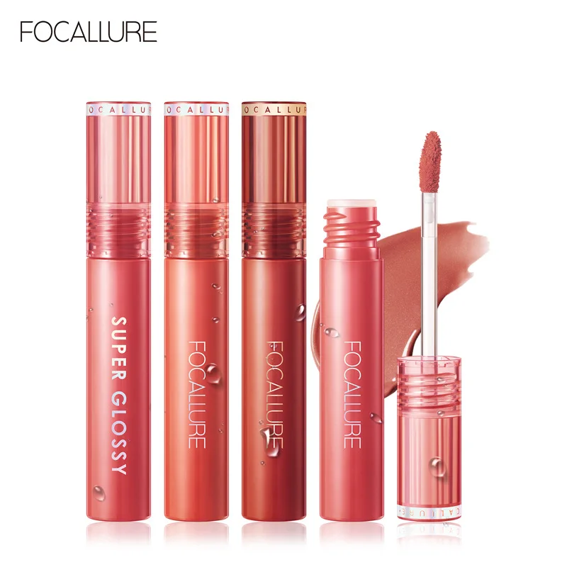 Focallure Shiny Nourish Lipgloss 17 Colors Long-Lasting Glossy Lipstick Waterproof Non-Stick Cup Cosmetic Moisturizing Lip Gloss