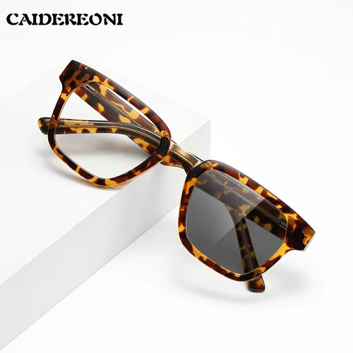 Imagen 2 del producto CAIDERONI, gafas de lectura cuadradas Unisex antiluz azul a la moda, gafas fotocromáticas graduadas personalizables para hombres LS002